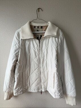 Burberry London White Quilted Jacket - US size 10
